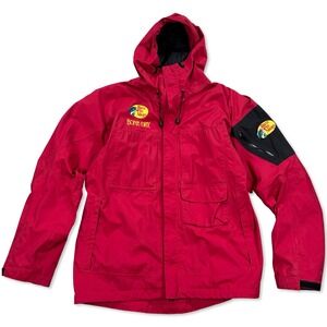 Bass Pro Shops Jacket Men's‎ LT Red Bone-Dry Rain Hooded Fishing Outdoors Active